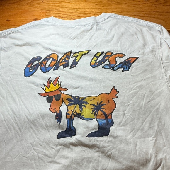 White Graphic Tee with Colorful Design - Picture 3 of 4